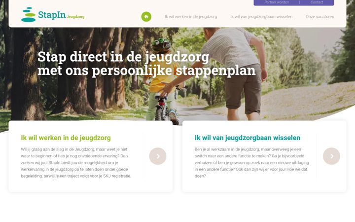 Screenshot of stapinjeugdzorg.nl