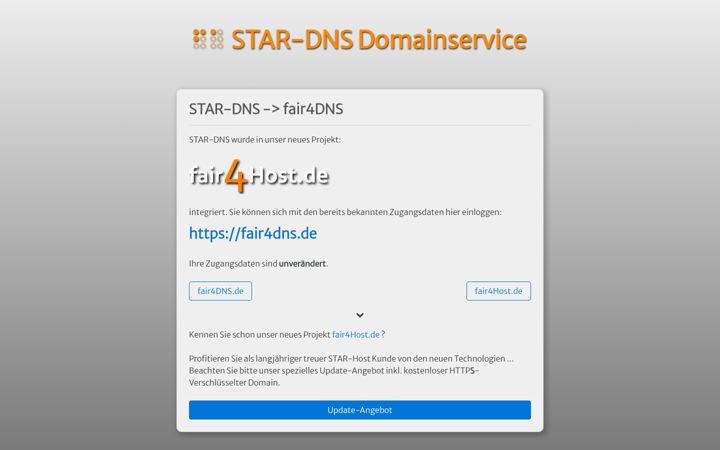 Screenshot of star-dns.de