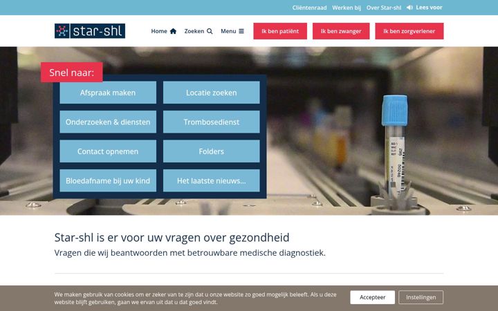 Screenshot of star-shl.nl