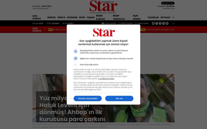 Screenshot ta' star.com.tr
