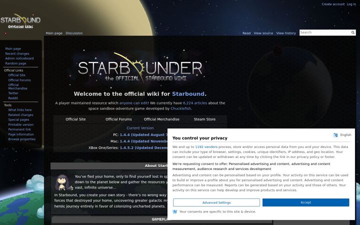 Screenshot of starbounder.org