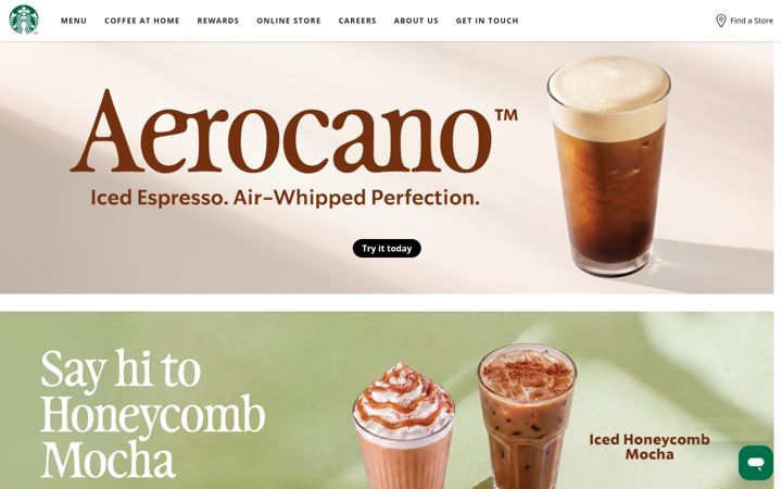 Screenshot of starbucks.co.nz