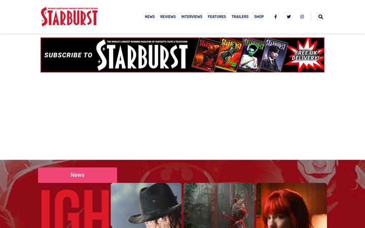 Screenshot of starburstmagazine.com