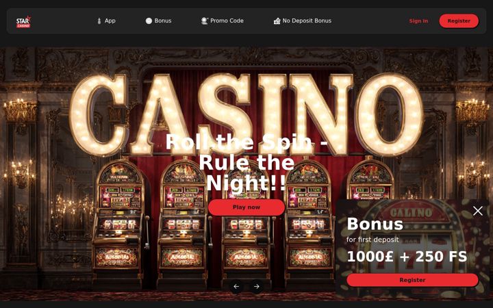 Screenshot of starcasinowin.com