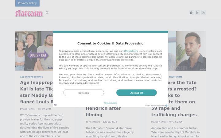 Screenshot of starcasm.net