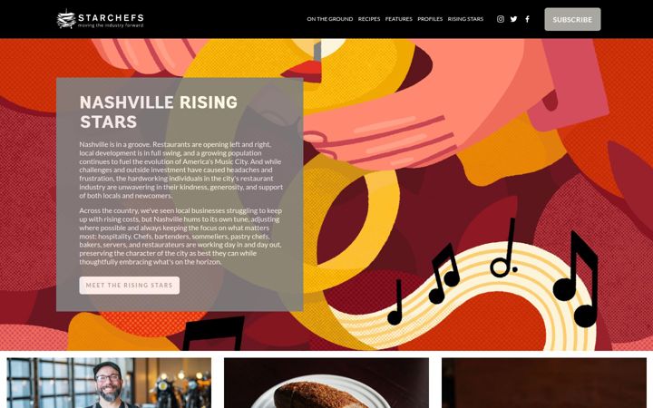 Screenshot of starchefs.com