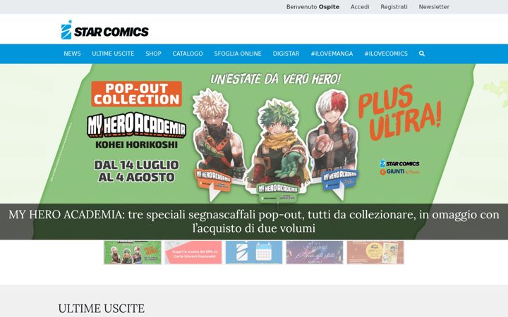 Screenshot of starcomics.com