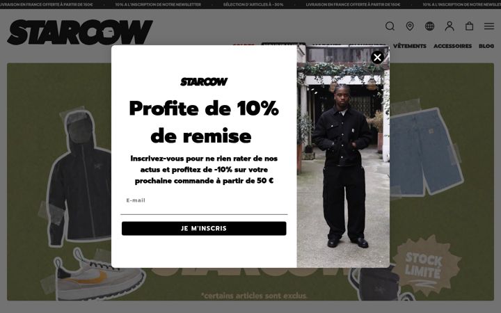 Snímek obrazovky starcowparis.com