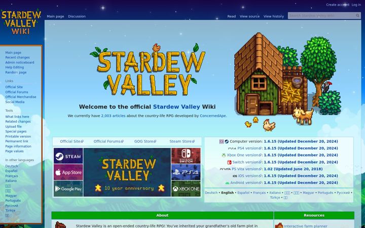 Ekrānuzņēmums no stardewvalleywiki.com