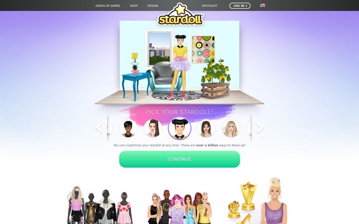 Képernyőkép: stardoll.com