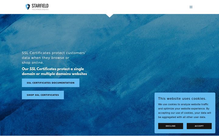 Screenshot ta' starfieldtech.com