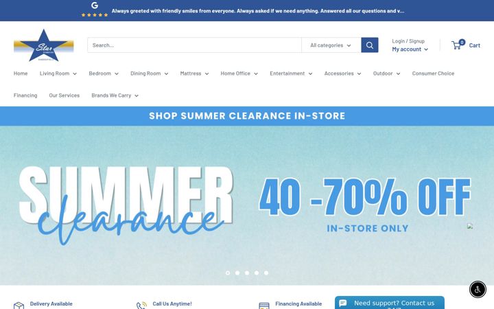 Screenshot of starfurniturebakersfield.com