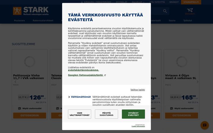 Screenshot of stark-suomi.fi