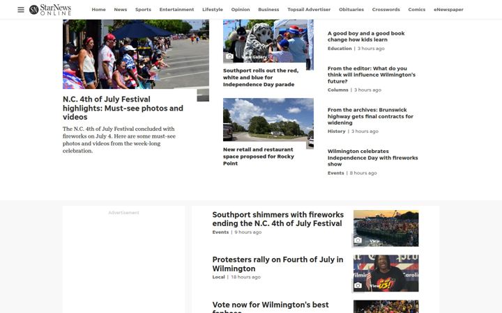 Snimka zaslona za starnewsonline.com