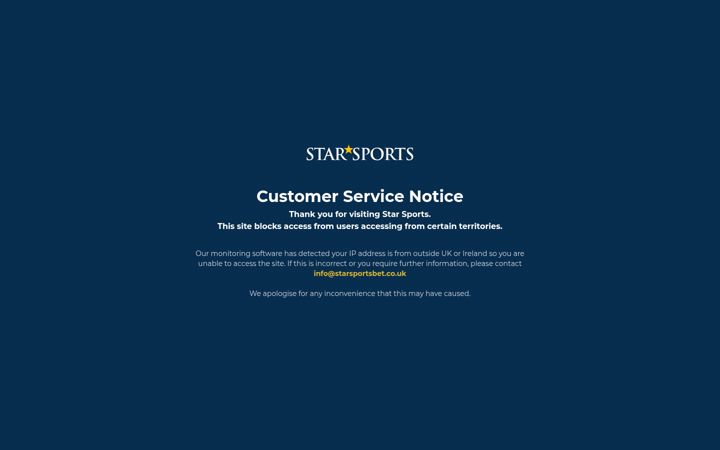 Screenshot of starsports.bet
