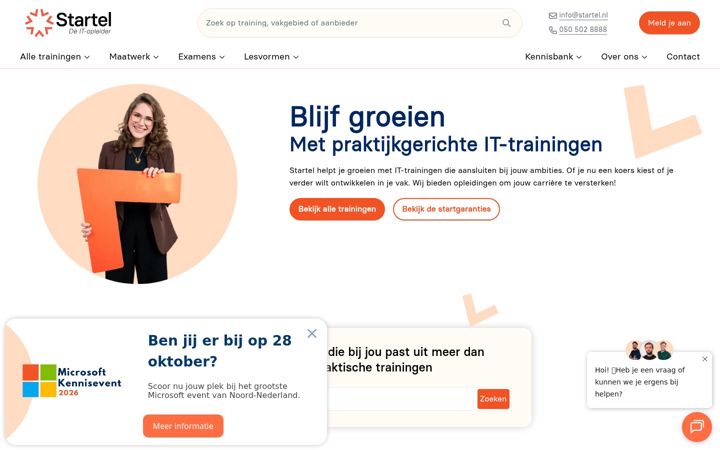Skærmbillede af startel.nl