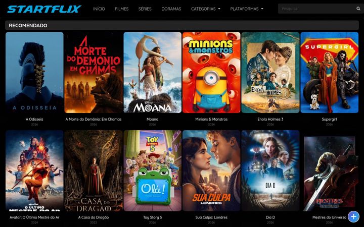 Ekraanipilt saidist startflix.vip