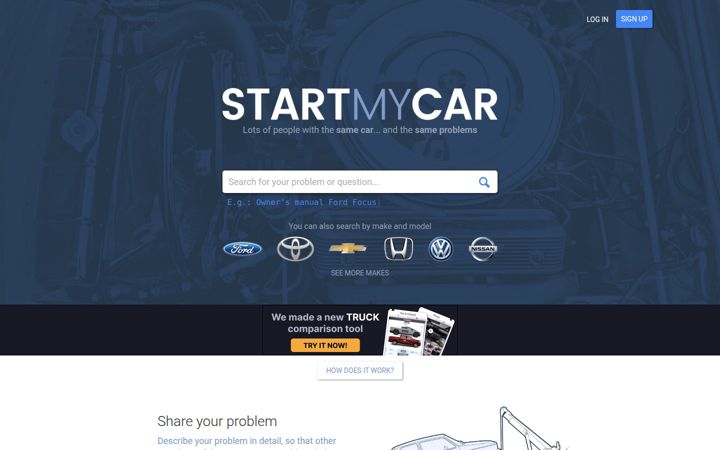 Screenshot von startmycar.com