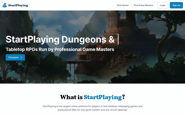 Screenshot von startplaying.games