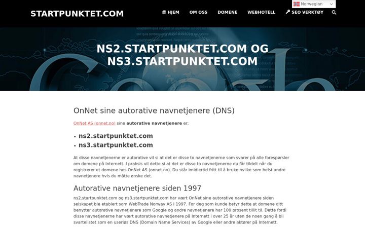 Screenshot ta' startpunktet.com