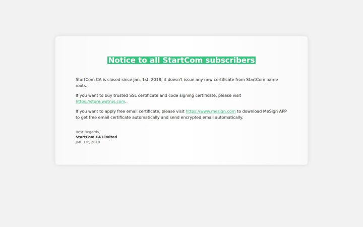 Screenshot of startssl.com