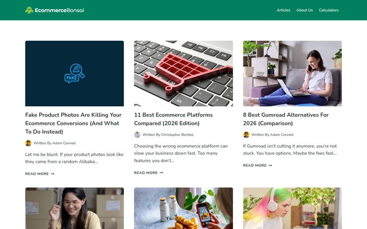 Екранна снимка на startupbonsai.com