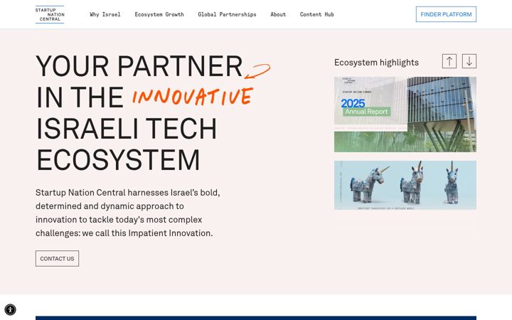 Screenshot of startupnationcentral.org