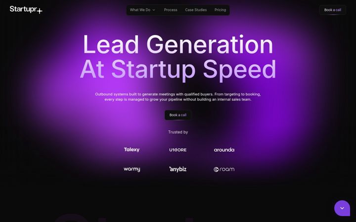 Snímek obrazovky startupr.xyz