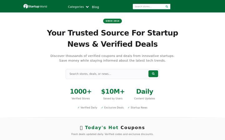 Screenshot of startupworld.com