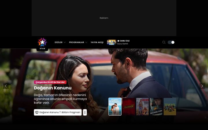 Ekraanipilt saidist startv.com.tr