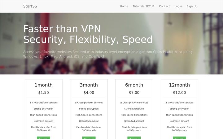 Screenshot of startvpn.com