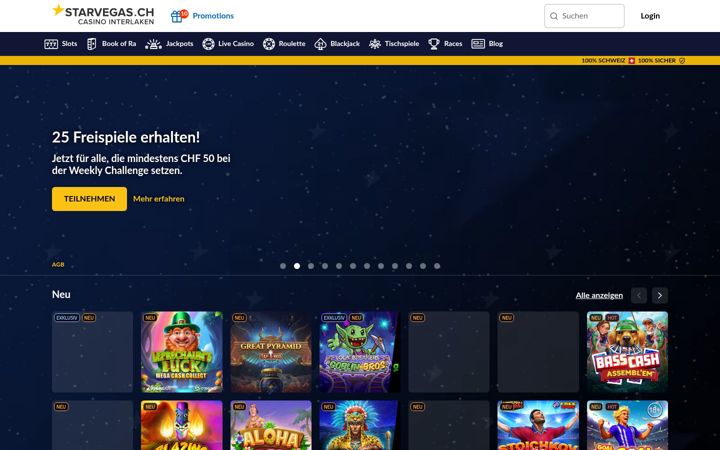 Screenshot of starvegas.ch