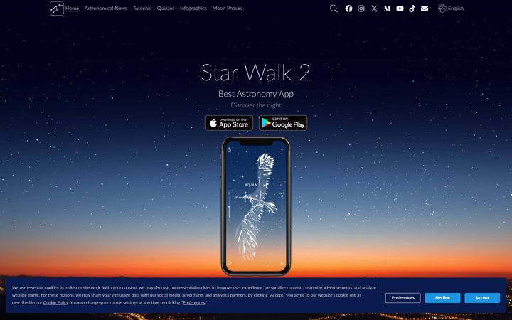 Screenshot of starwalk.space