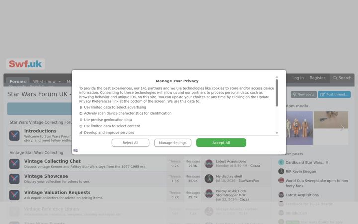 Screenshot of starwarsforum.co.uk