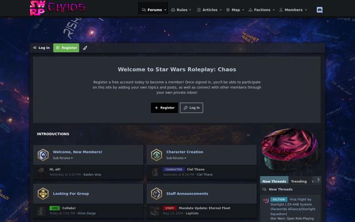 Screenshot of starwarsrp.net