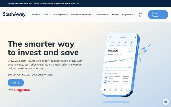 Screenshot of stashaway.com