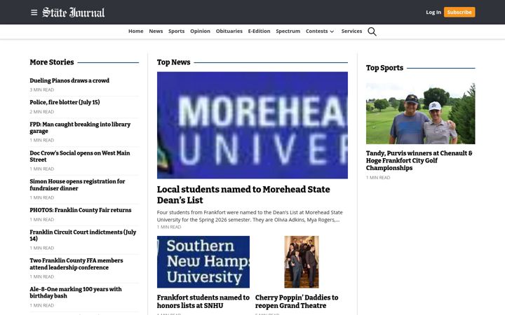 Screenshot of state-journal.com