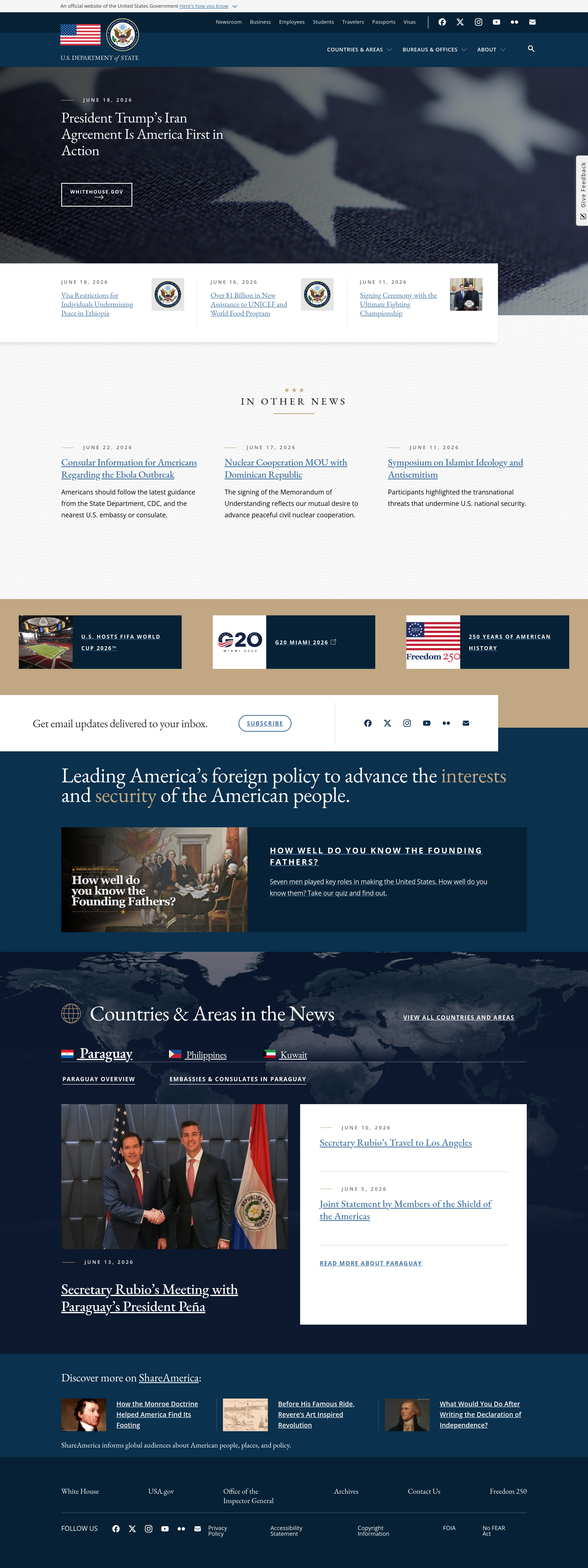 Screenshot of state.gov