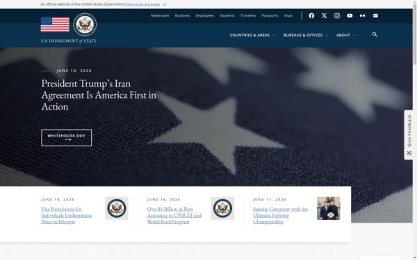 Screenshot of state.gov