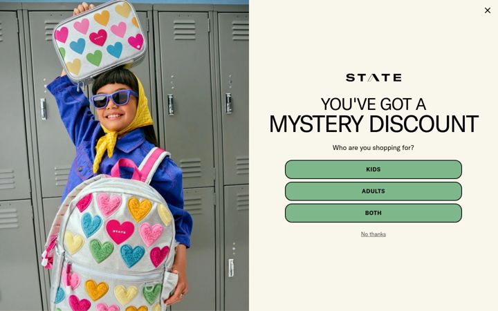Screenshot of statebags.com