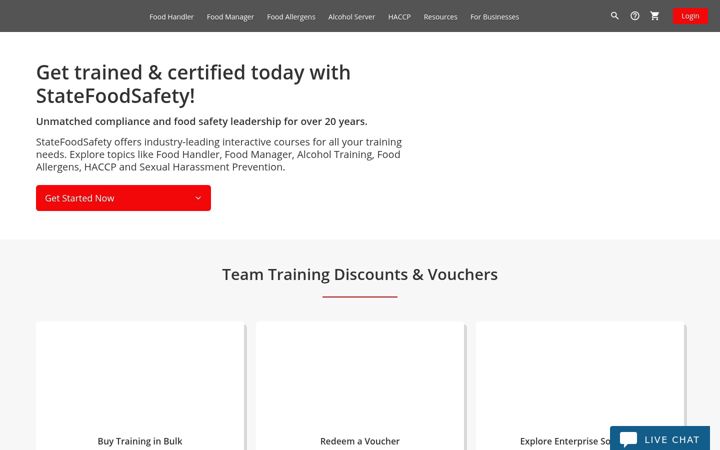 Screenshot of statefoodsafety.com