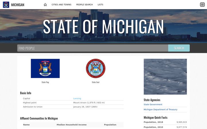 Screenshot of stateofmichigan.net