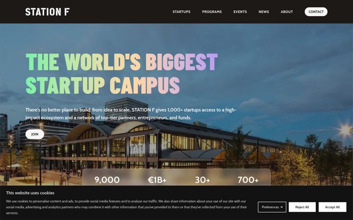 Screenshot of stationf.co