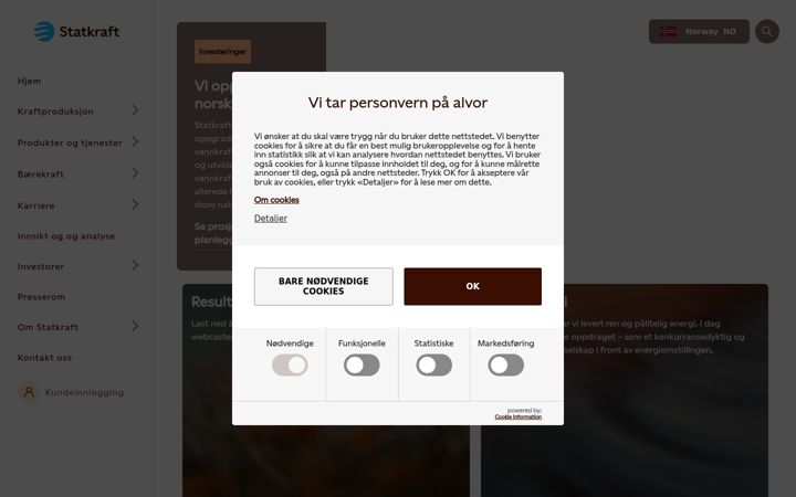 Screenshot di statkraft.no
