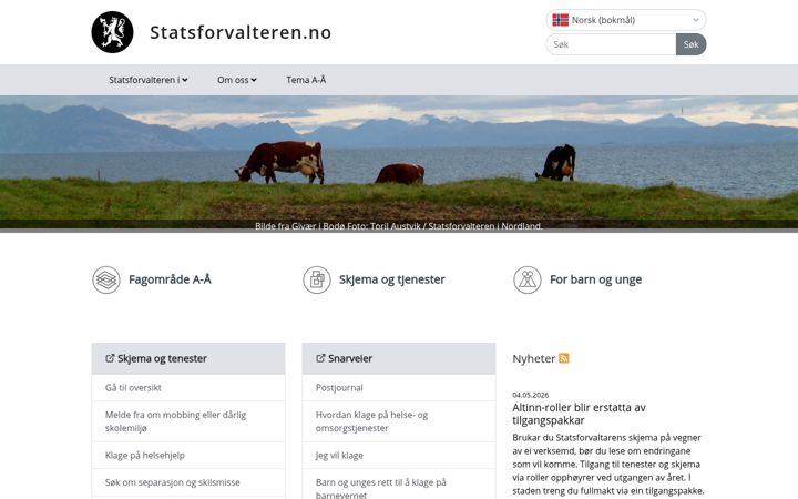 Screenshot of statsforvalteren.no