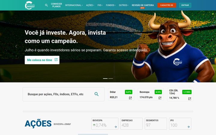 Screenshot of statusinvest.com.br