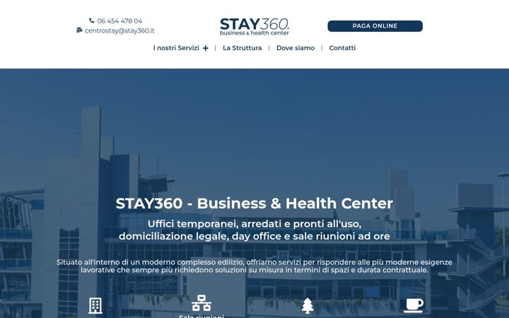 Snímek obrazovky stay360.it