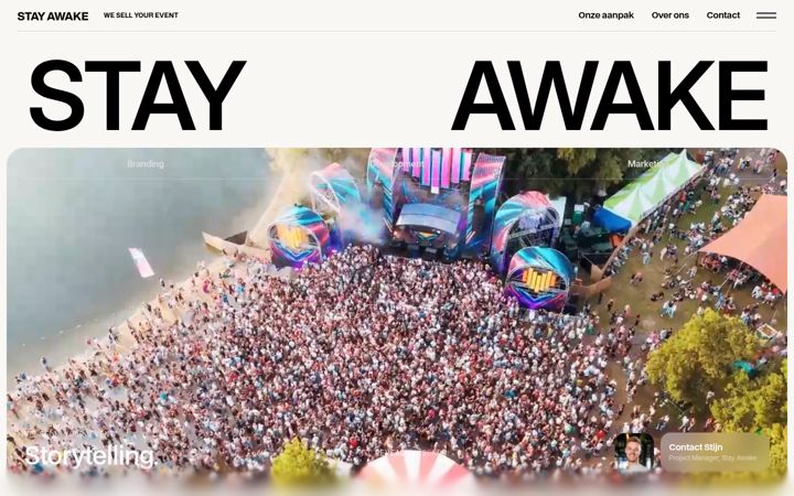 Screenshot of stayawake.nl