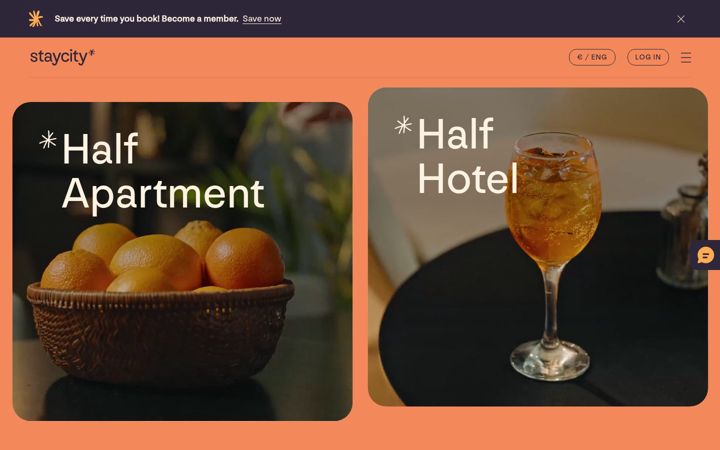 Screenshot of staycity.com