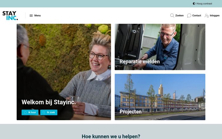 Snímek obrazovky stayinc.nl